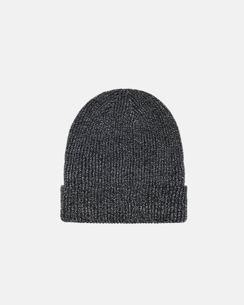Stüssy Cuff Beanie Reflective Yarn Pánské JF37-2637D9 | Stussy Čepice Černé