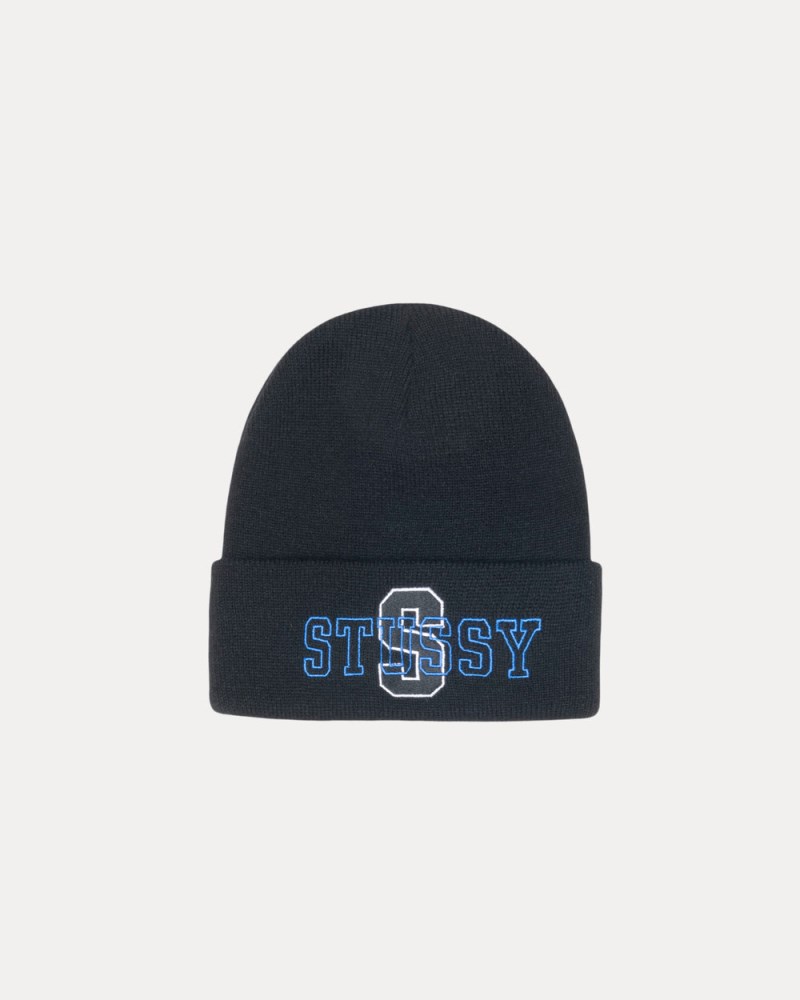 Stüssy Cuff Beanie Varsity S Pánské IG55-5005A6 | Stussy Čepice Černé