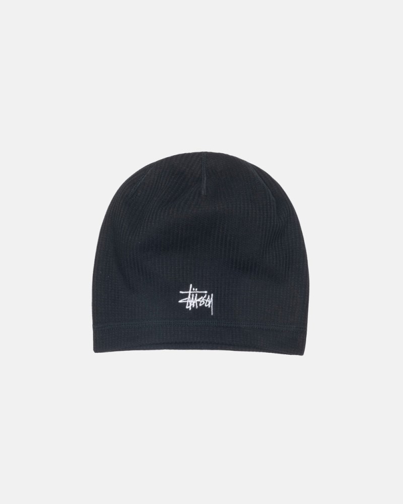 Stüssy Skullcap Waffle Pánské PQ49-6479A5 | Stussy Čepice Černé